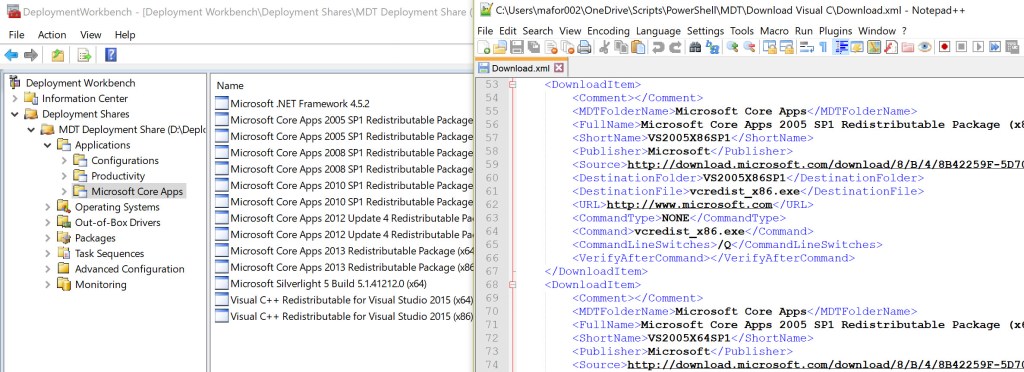 Automatically download and import applications to MDT